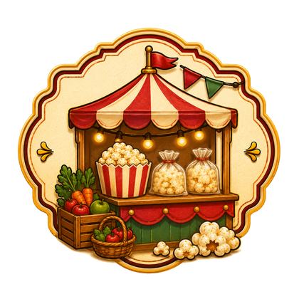 Market kettle corn graphic